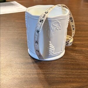 White Embossed Ceramic Mug